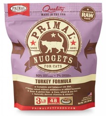 Primal Pet Foods Primal Raw Frozen Feline Turkey Formula 3lb