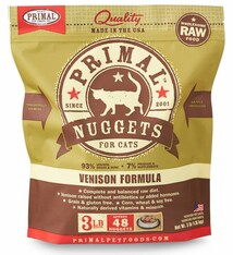 Primal Pet Foods Primal Raw Frozen Feline Venison Formula 3lb