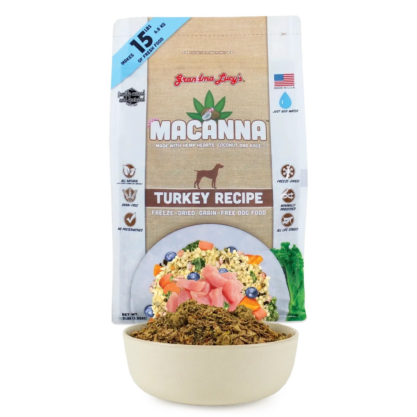Grandma Lucys Grandma Lucys Macanna Grain Free Turkey 3lb