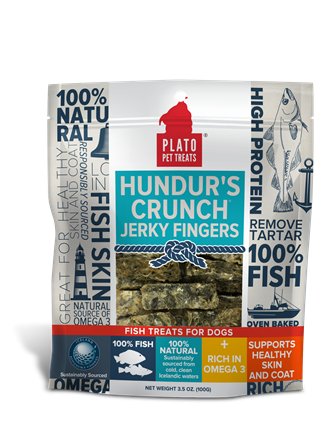 Plato Pet Treats Plato Hundur's Crunch Jerky Fingers