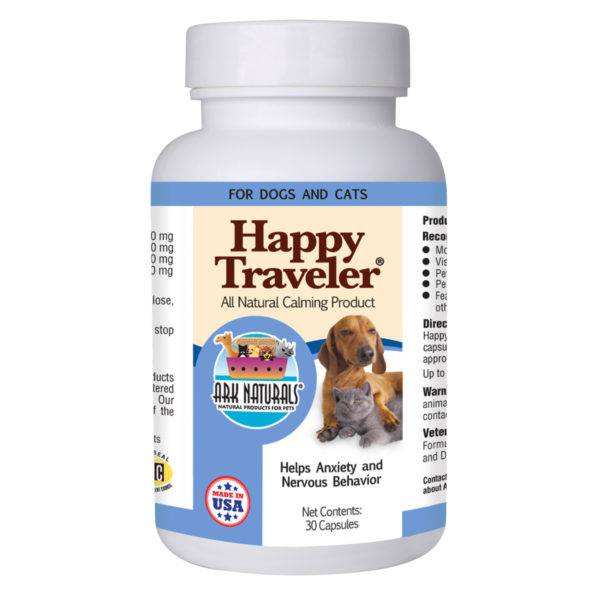 Ark Naturals Ark Naturals Happy Traveler Calming Product for Dogs and Cats, 30 Capsules