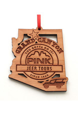 WOOD ORNAMENT - GRAND CANYON AZ OUTLINE - Pink Adventure Store