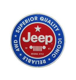 OPEN ROAD BRANDS JEEP SUPERIOR EMBOSSED TIN SIGN