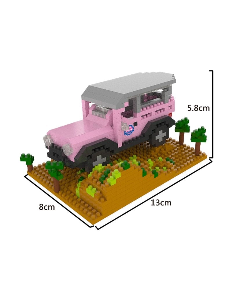 IMPACT PINK JEEP MINI BUILDING BLOCKS