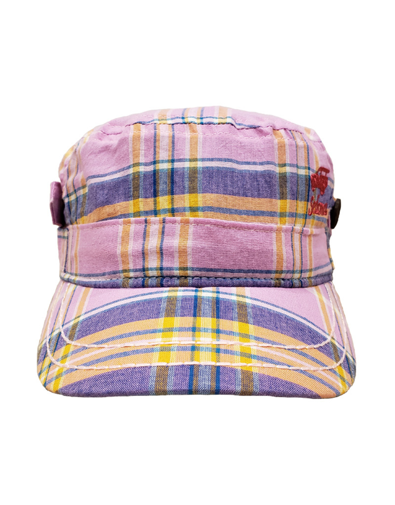 ALCINA CADET PLAID HAT CUSTOM PINK 