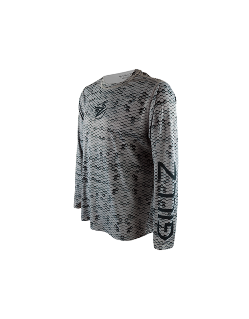 Gillz Gillz Men's LS Extreme Scales AOP High Rise Grey