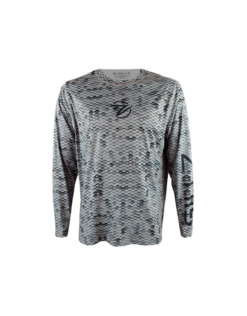 Gillz Gillz Men's LS Extreme Scales AOP High Rise Grey
