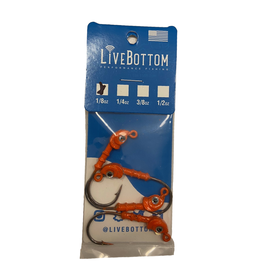 LiveBottom LiveBottom LBFM18-RD Flats Minnow 1/8oz Red 4 Cd