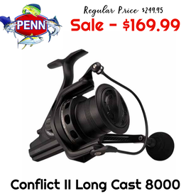 Penn Penn Conflict II Long Cast Spinning Reel 8000