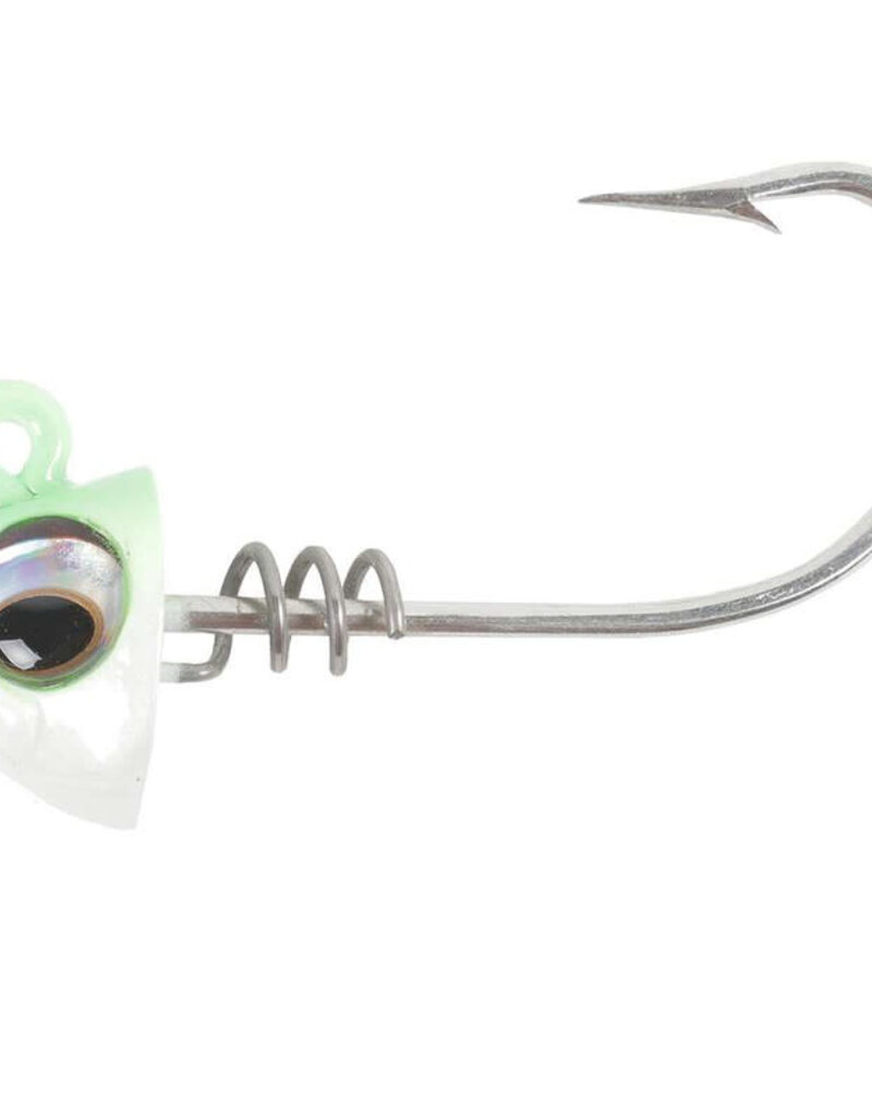 No Live Bait Needed NLBN 5JH34LS Jig Heads .75oz 2-Pack for 5" Bait Limesider