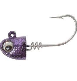 No Live Bait Needed NLBN 5JH15PH Jig Heads 1.5 oz 2-Pack for 5" Bait Purple Haze