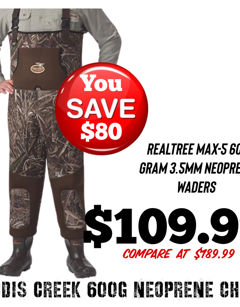 Caddis Mens Regular Realtree Max-5 1000 Gram Breathable Waders