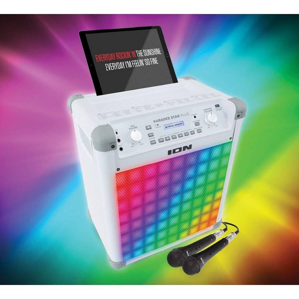 ION Audio Karaoke Star Bluetooth Speaker with Lights and Mic IPK2