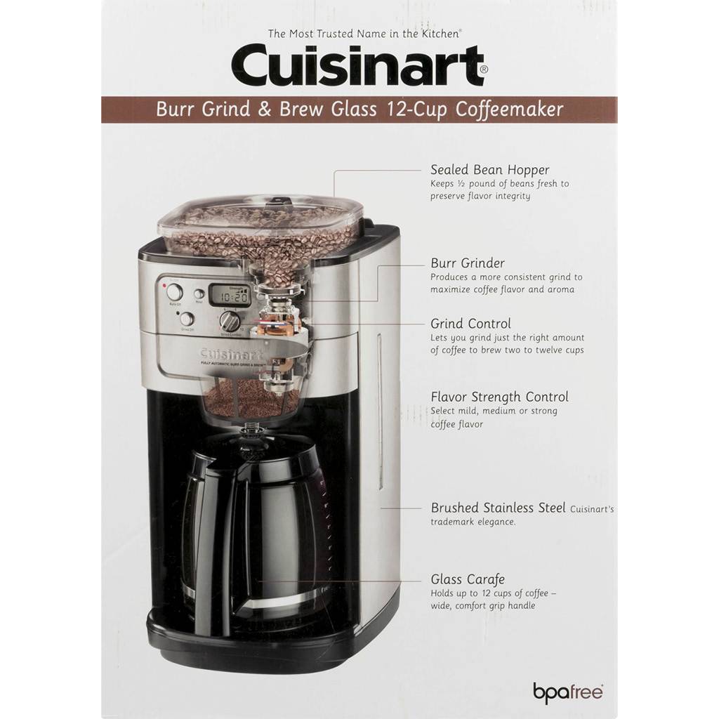 Cuisinart Grind And Brew Coffee Maker Manual - Cuisinart Dgb 550bk