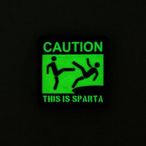 Tactical Innovations Caution: This Is Sparta Patch (PVC, Glow In The Dark)