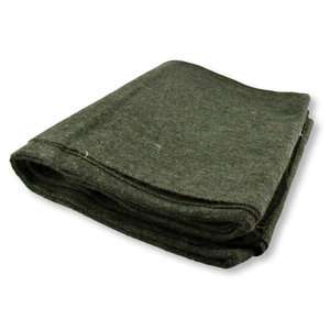 World Famous Olive Drab Wool Blend Blanket 60" x 80" (6637)