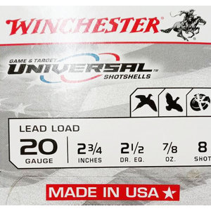 Winchester Winchester 20 Gauge (Lead) 2 3/4" - 8 Shot (U208)