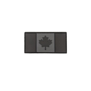 Tactical Innovations Canada Flag PVC Patch (Black/Grey) 1.5" x 3"