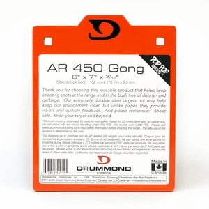 Drummond Shooting Drummond AR450 Target Gong (6" x 7" x 3/16") Pistol Caliber