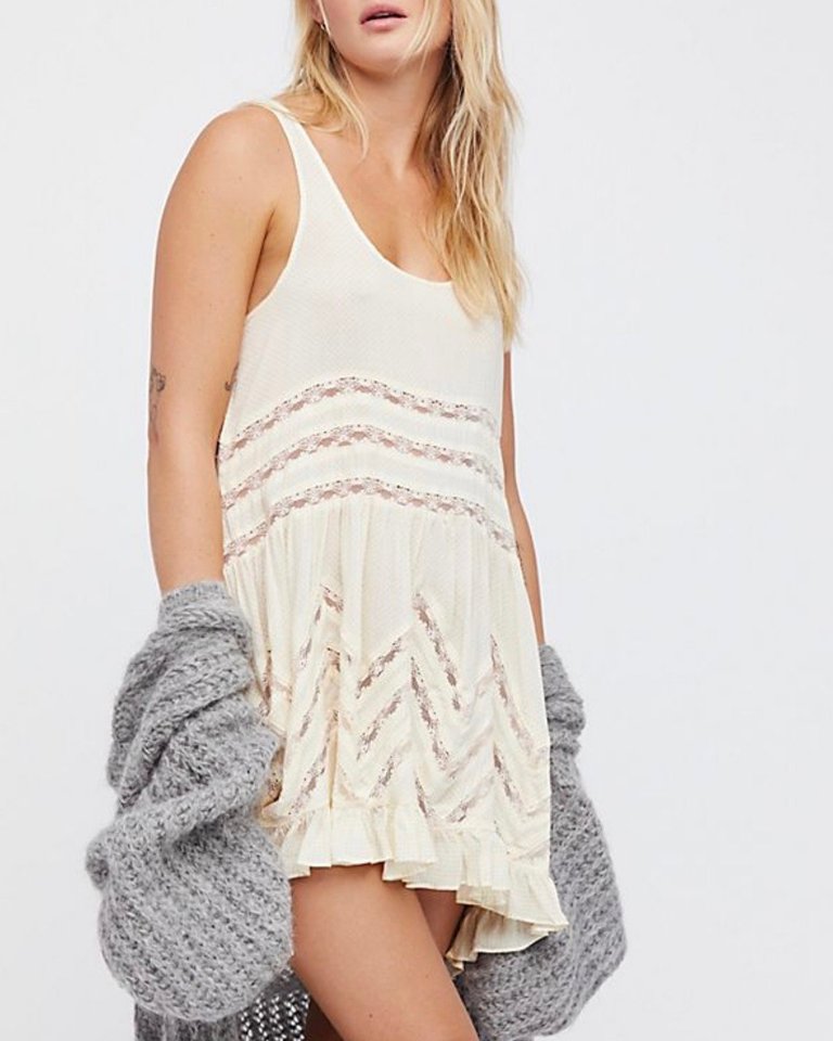 Free People Voile and Lace Trapeze Slip