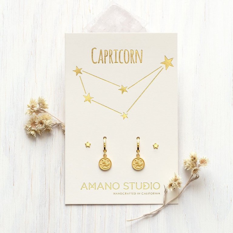 Amano Studio Jewelry Zodiac Huggie Earrings