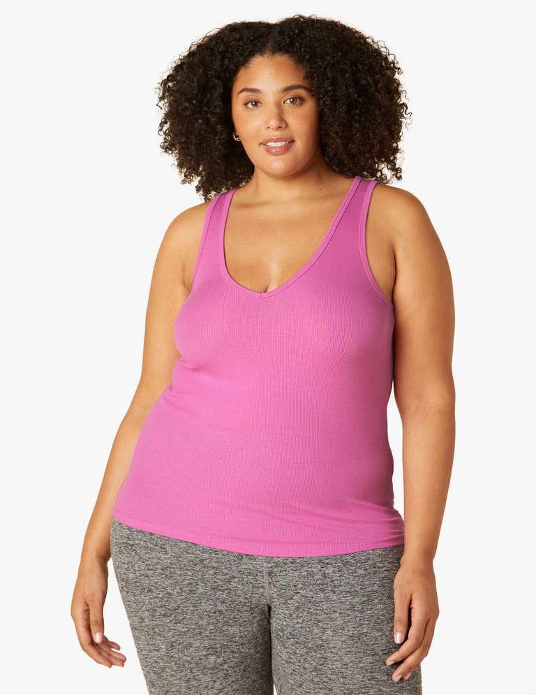 Beyond Yoga Rib Jersey Take the Plunge Tank