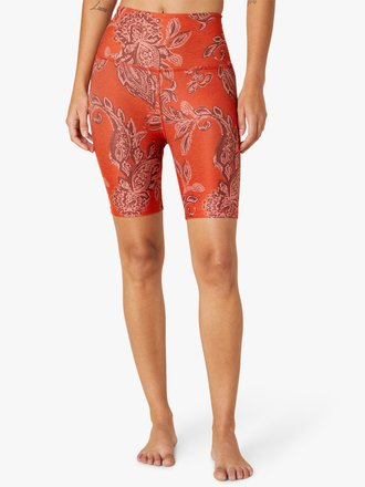 Beyond Yoga Chai Paprika Paisley SoftMark High Waisted Biker Short