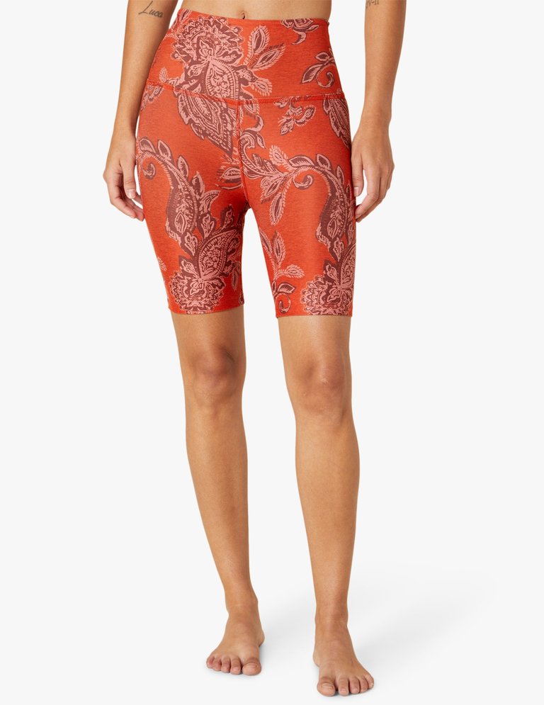 Beyond Yoga Chai Paprika Paisley SoftMark High Waisted Biker Short