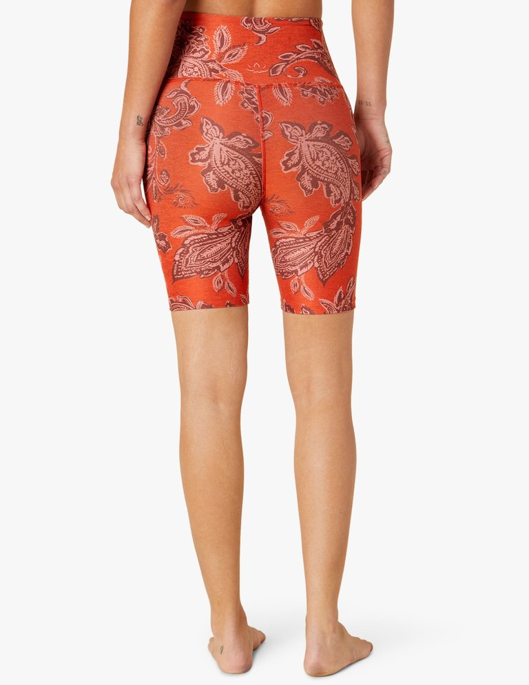 Chai Paprika Paisley SoftMark High Waisted Biker Short