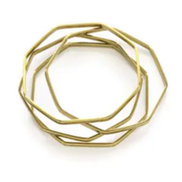 Amano Studio Jewelry Octagon Brass Bangle Set