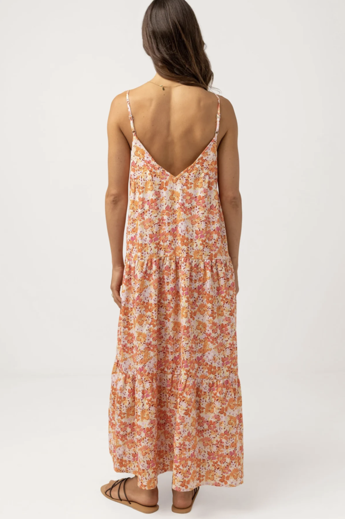 Rhythm Rosa Floral Tiered Midi Dress