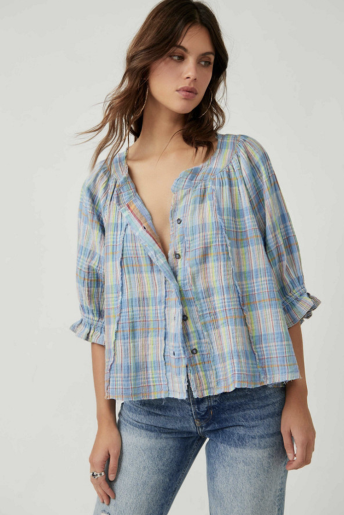 Free People Lucy Swing Plaid