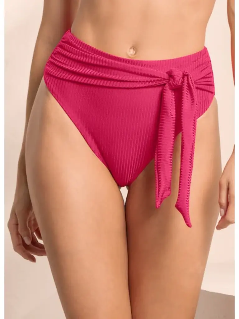 Maaji Crimson Suzy Q High Rise/High Leg Bikini Bottom