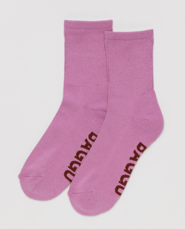 Baggu Ribbed Sock - Extra Pink Small