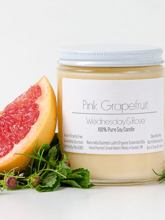 Wednesday + Rose Pink Grapefruit Candle Wednesday + Rose Pink Grapefruit Candle
