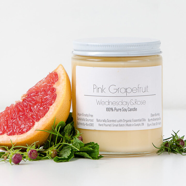 Wednesday + Rose Pink Grapefruit Candle