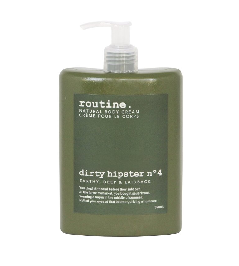 routine. Dirty Hipster Natural Body Cream - 350 ml