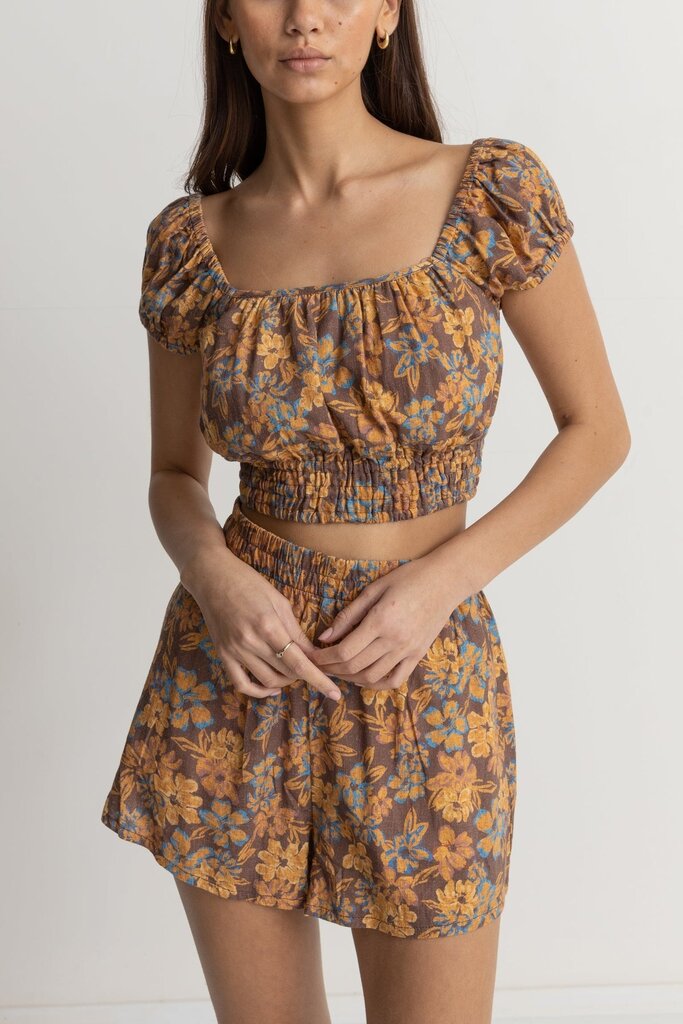 Rhythm Oasis Floral Cap Sleeve Top
