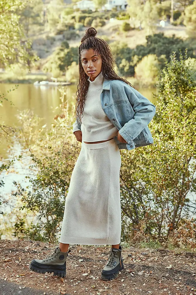 Free People Hailee Sweater Skirt Set