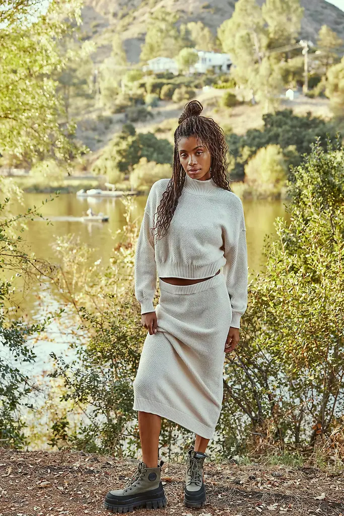 Free People Hailee Sweater Skirt Set