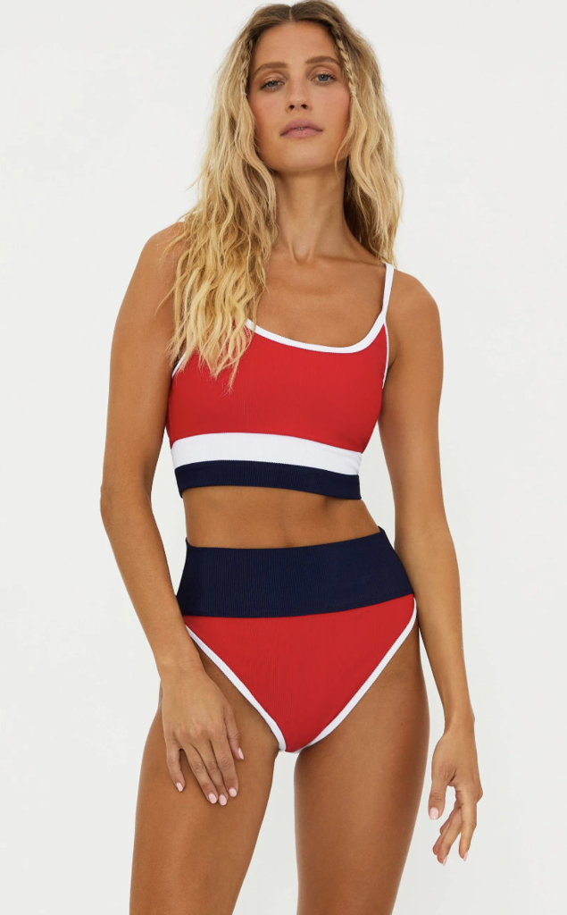 Beach Riot Emmy Bottom - Americana Colorblock