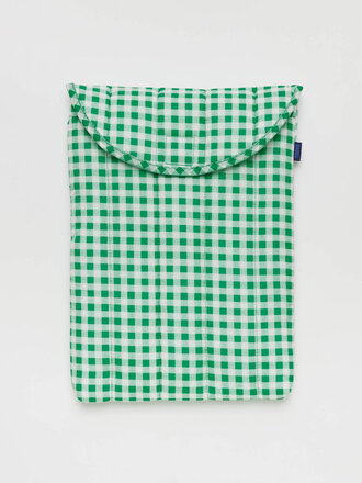Baggu Puffy Laptop Sleeve 13"/14" - Green Gingham Baggu Puffy Laptop Sleeve 13"/14" - Green Gingham