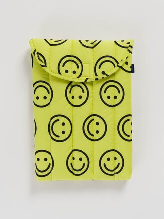 Baggu Puffy Laptop Sleeve 13"/14" - Yellow Happy
