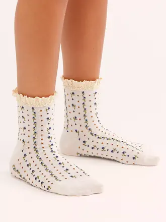 Free People Rosebud Waffle Knit Ankle Sock
