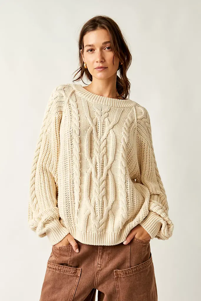 Free People Frankie Cable Sweater