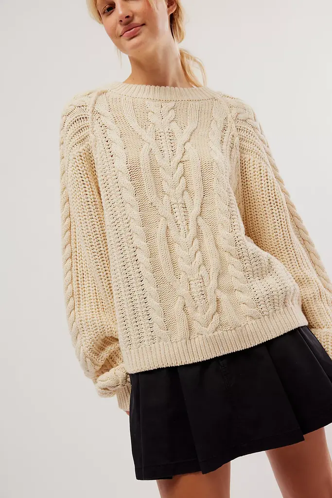 Free People Frankie Cable Sweater
