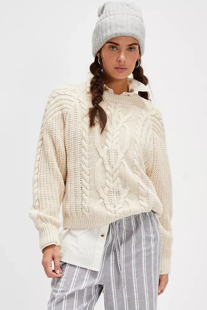 Free People Frankie Cable Sweater