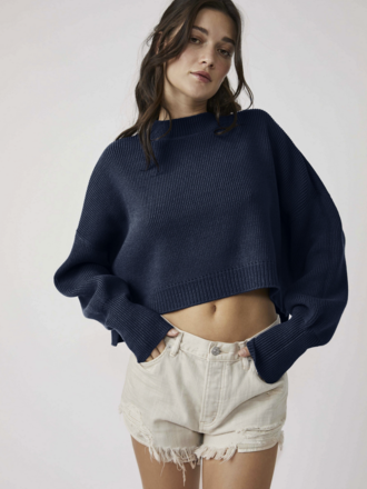 Free People Easy Street Crop Pullover