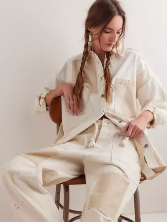 Free People Ivory Mountain Roads Shirt Free People Ivory Mountain Roads Shirt