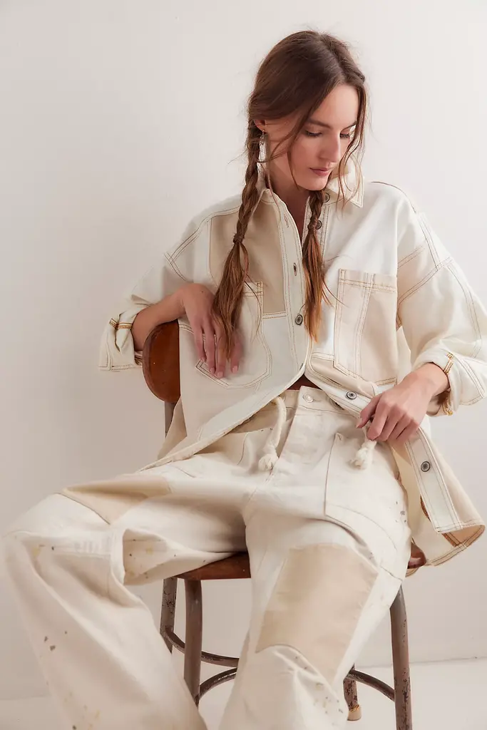 Free People Ivory Mountain Roads Shirt